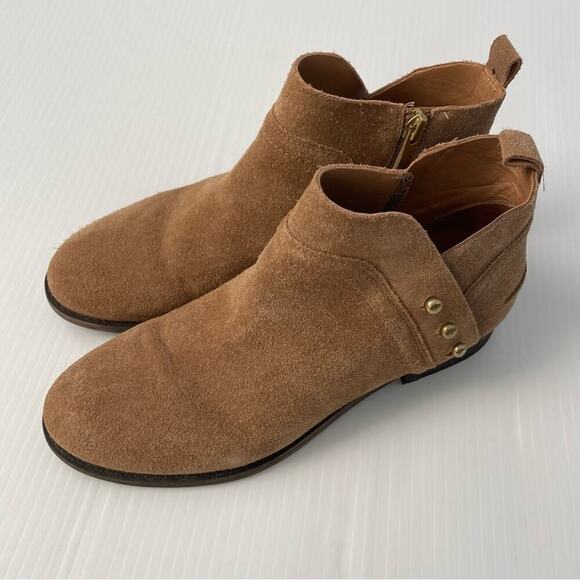 Franco Sarto Kelton brown suede studded booties size 7 size zip - Picture 7 of 13